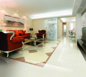现代简约客厅地板 欧式装修设计