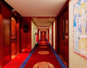 酒店走廊 中式风格设计装修效果图片