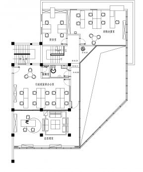 寫字樓辦公室室內(nèi)裝修設(shè)計平面圖