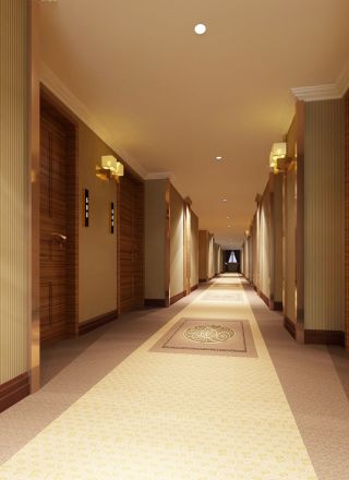 现代酒店走廊地毯装修效果图片