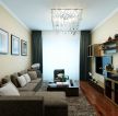 100平米两室两厅户型布艺沙发装修效果图片