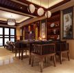 中式家装客厅餐厅一体装修效果图片大全