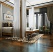 现代简约风格中式家装卧室窗帘搭配效果图