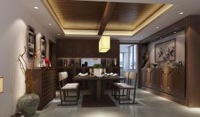 中式隔斷設(shè)計效果圖 現(xiàn)代中式餐廳