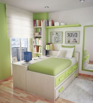 单身卧室多功能组合柜设计图