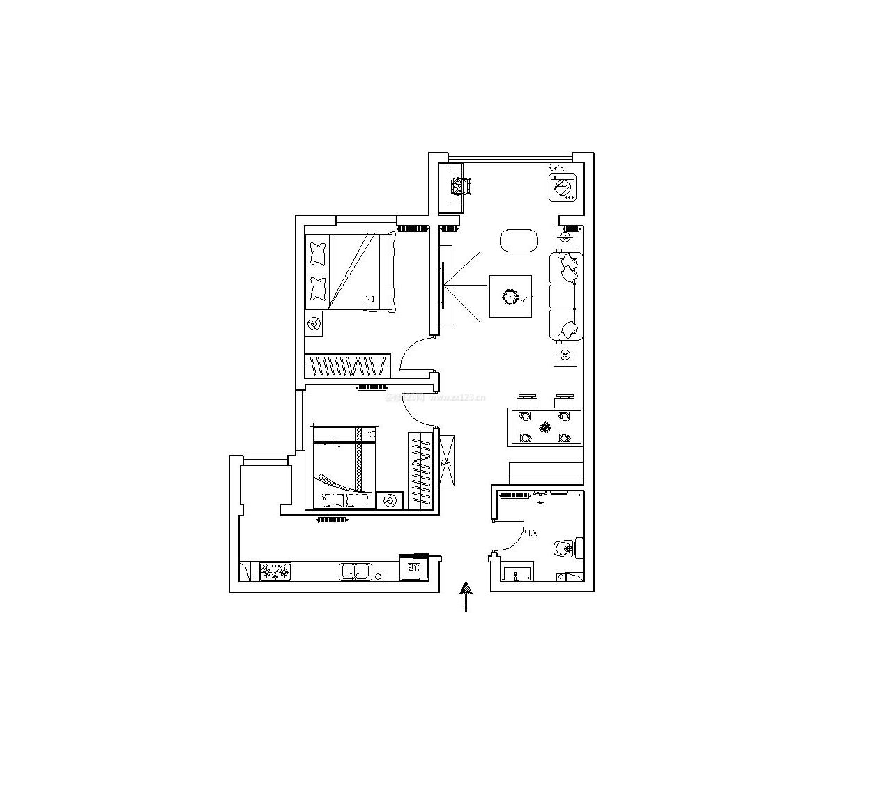 兩居室房子戶型圖片大全