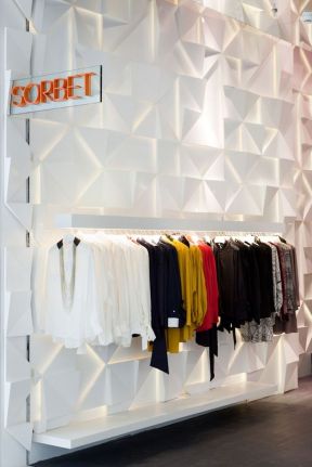 时尚服装店面形象墙设计效果图