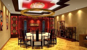 現(xiàn)代中式餐廳 博古架設計