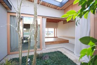 日式小户型家装庭院设计效果图