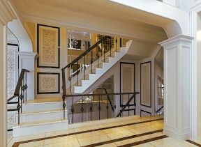 豪华别墅楼梯设计 室内铁艺楼梯图片