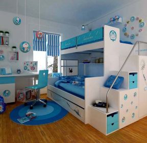 小男孩儿童房高低床图片大全-每日推荐
