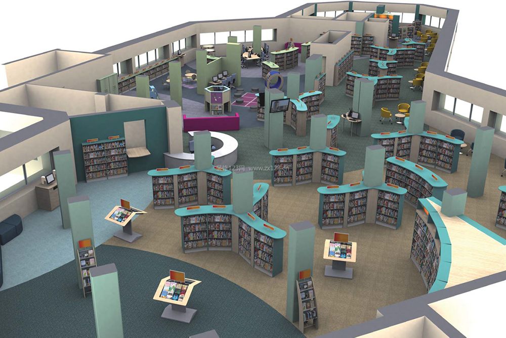现代图书馆装修设计案例