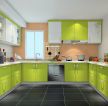 现代简约时尚绿色厨房装修图
