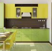 现代简约绿色厨房装修图