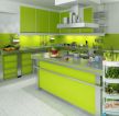 简约时尚绿色厨房装修图