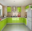 现代简单绿色厨房图片