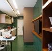 现代简约风格绿色厨房图片