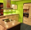现代时尚绿色厨房图片