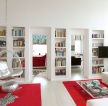 现代简约式家装客厅书架装修效果图片