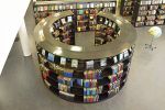 现代图书馆书架设计效果图