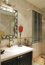 美式设计卫生间瓷砖搭配效果图片