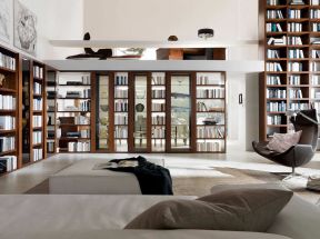 现代书馆设计 小户型布艺沙发图片