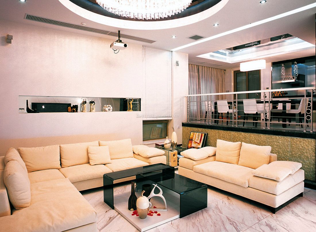 现代简约家装客厅布置装修效果图片
