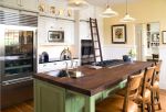 现代美式乡村风格开放式厨房吧台设计