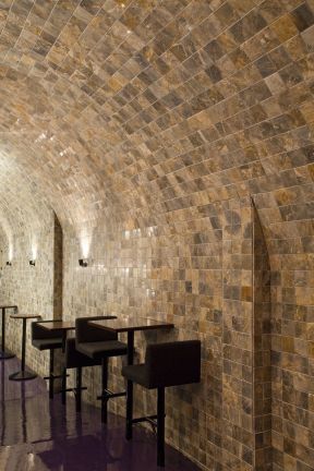 小酒吧室内石材墙面装修效果图片