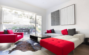 现代美式乡村风格 客厅沙发背景墙效果图