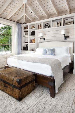 木屋别墅美式主卧室装修图片