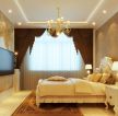 欧式家庭小复式卧室窗帘效果图