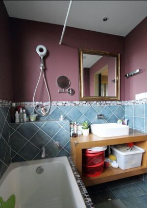 东南亚风格装饰卫生间瓷砖颜色装修效果图片