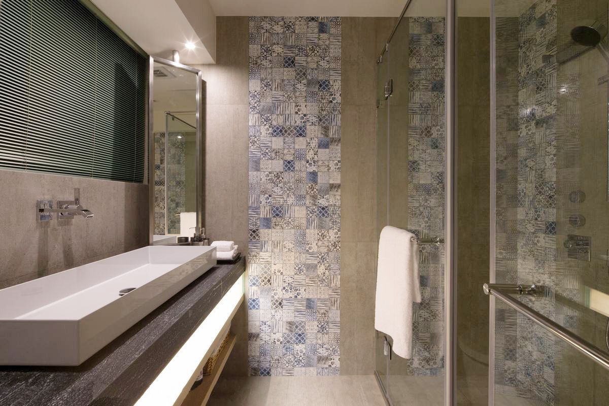 室内设计混搭风格小卫生间瓷砖颜色 