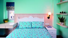 家装田园风格卧室墙壁颜色效果图