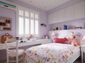 女孩卧室装饰 紫色墙面装修效果图片