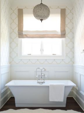 美式乡村风格墙纸 浴室装修图片