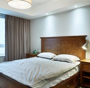 公寓房屋卧室实木床图片 -每日推荐