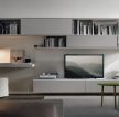 现代时尚简约客厅组合电视柜电视背景墙效果图