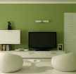 简约客厅绿色电视背景墙面装修效果图片