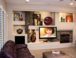 简约现代美式客厅电视背景墙装修效果图