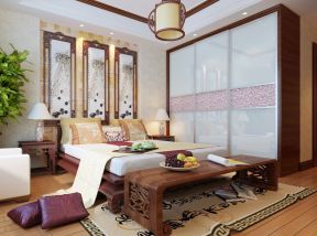 中式别墅设计卧室家具套装图片