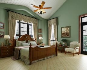 美式别墅设计卧室家具摆放设计图