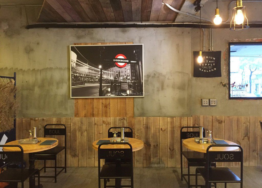 2023小型餐馆室内墙面装饰装修效果图片