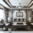 中式客厅木质茶几装修效果图片