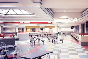 学校大型食堂设计效果图欣赏