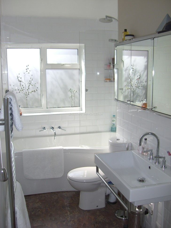 小卫生间白色浴缸装修效果图片大全