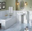 现代欧式小卫生间砖砌浴缸装修效果图片