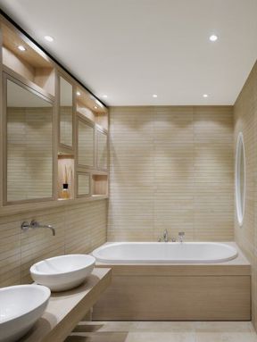 复式家装小卫生间浴缸设计效果图