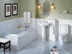 现代欧式小卫生间砖砌浴缸装修效果图片